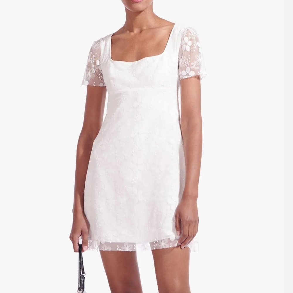 Staud Sandra dress white